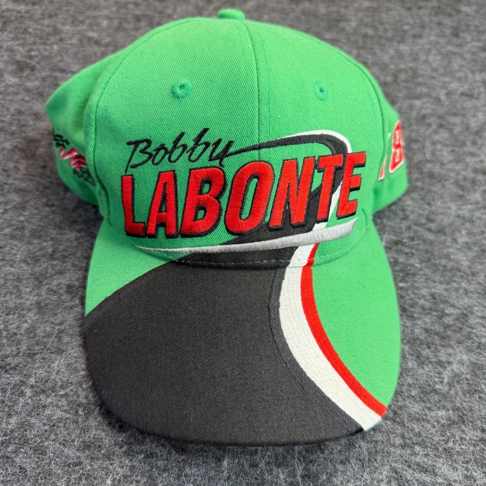 Bobby‎ Labonte NASCAR Cap Competitors View Mens OSFM Green Joe Gibbs Racing #18